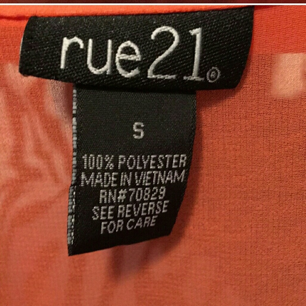 Polka Dot Orange Bow Tie Top(NWOT) - Picture 3 of 4